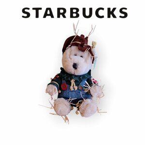 Starbucks Bearista 2001 Scarecrow Halloween Bear Plush NWT